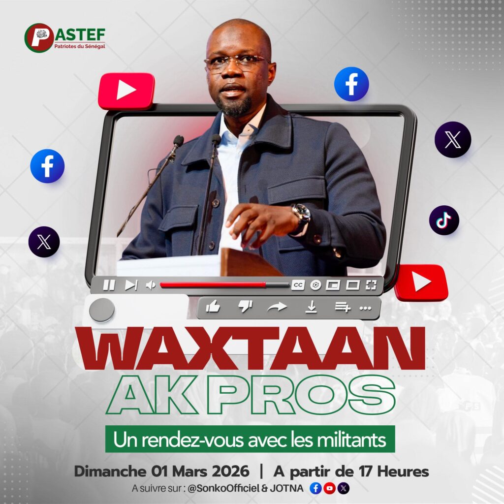 Moment d’échanges avec ses militants: Ousmane Sonko donne rendez-vous ce dimanche à 17h